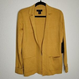 Rachel Zoe Mustard Yellow Cardigan With Pockets Women's Size XS